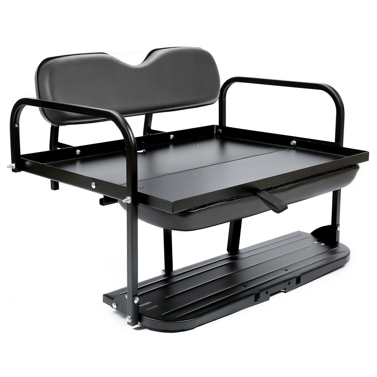 For EZGO Marathon Pre-1994 Golf Cart Flip Folding Rear Back Seat Kit Black For EZGO Marathon Pre-1994 Golf Cart Flip Folding Rear Back Seat Kit Black
