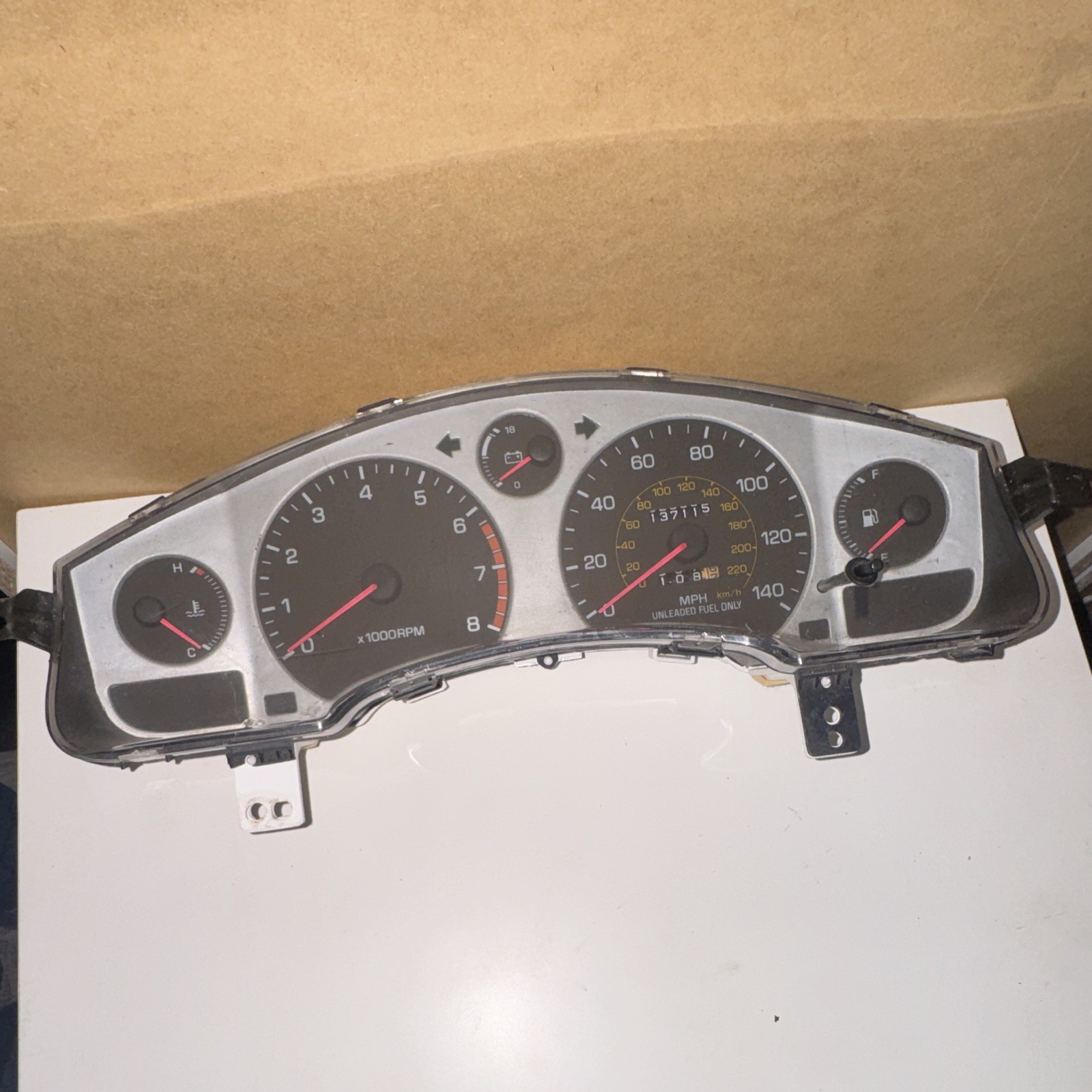 Mr2 1991-1995 OEM Cluster Instrument Speedometer Odometer with Silver Background