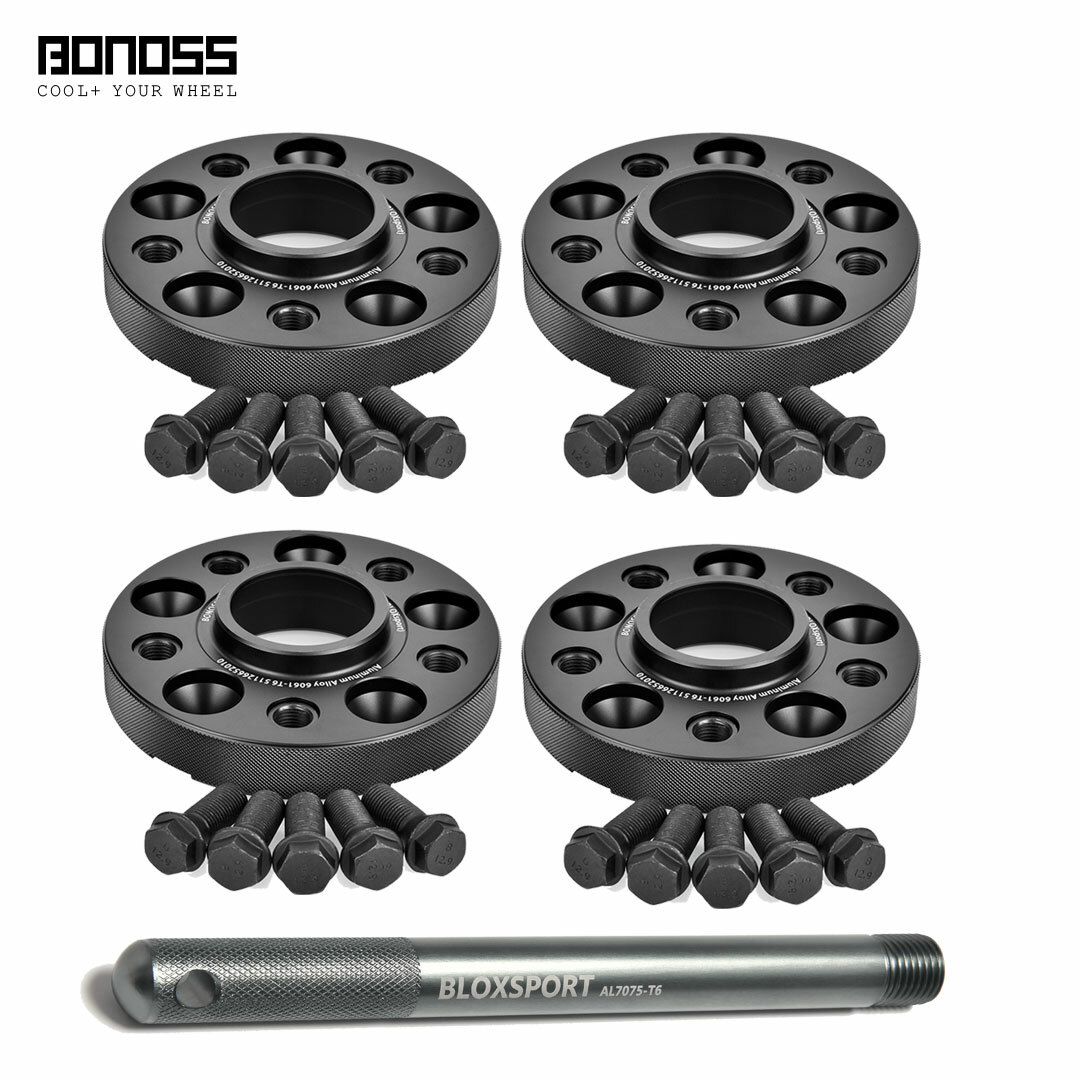 4 25mm 7075-T6 Alluminum Wheel Spacers 5x4.5 for Maserati Ghibli Levante Quattro