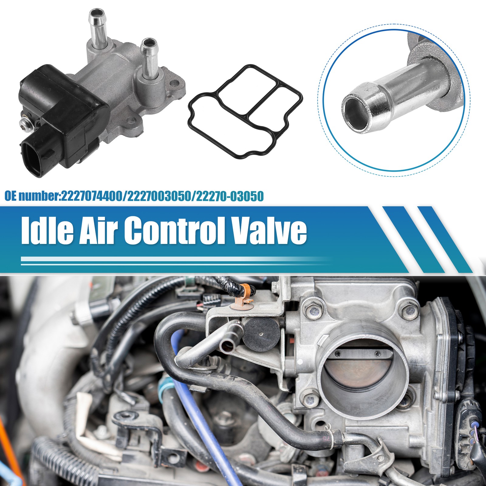 1 Pcs Car Idle Air Control Valve Replacement No.2227074400 for Toyota Camry 1 Pcs Car Idle Air Control Valve Replacement No.2227074400 for Toyota Camry