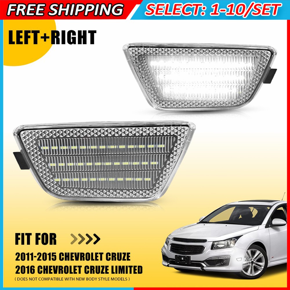 2-20x For Chevy Cruze 42334145 Clear White LED Front Bumper Side Marker Lights