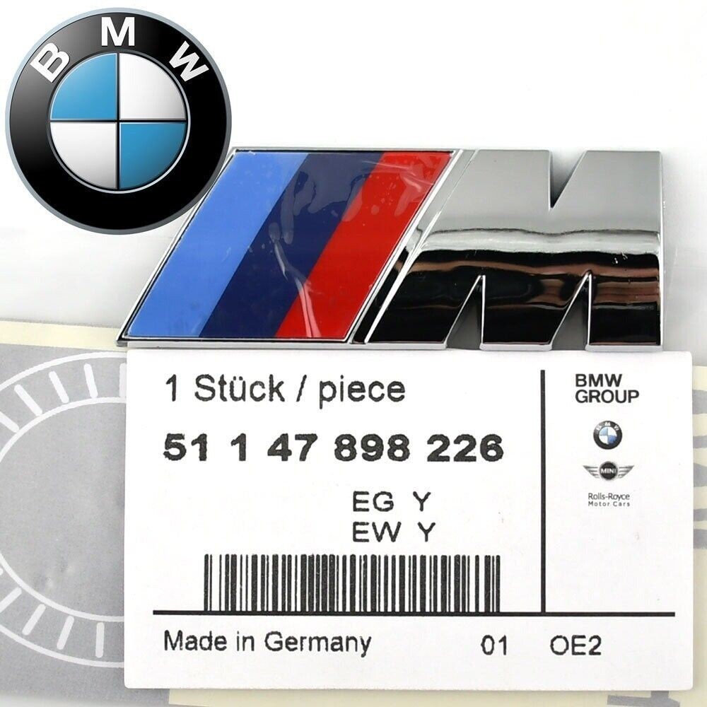 NEW ORIGINAL BMW M SPORT TRI COLOR EMBLEM LOGO BADGE GENUINE M-TECH OEM BMW PART