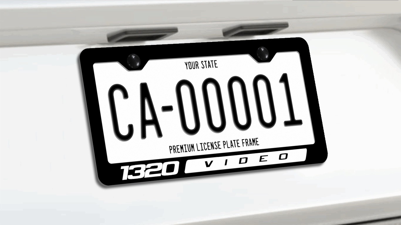 License Plate Frame - Black Metal \ License Plate Frame - Black Metal \