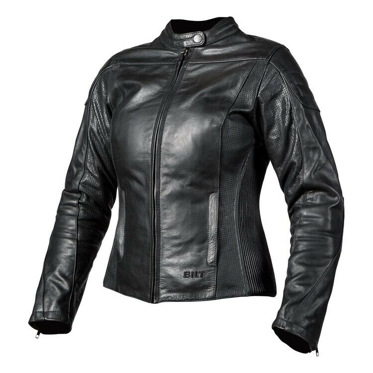 ***NEW*** BILT ARCADIA BLACK WOMENS LEATHER JACKET SIZE L ***NEW*** BILT ARCADIA BLACK WOMENS LEATHER JACKET SIZE L