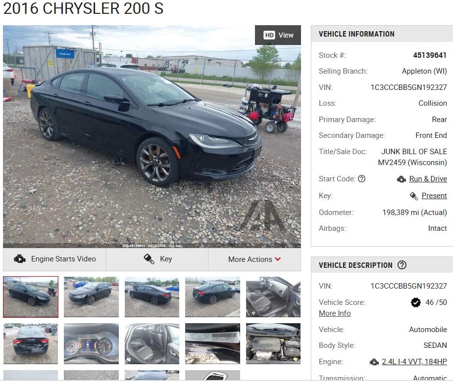 Used Spare Tire Wheel fits: 2016 Chrysler 200 Sdn steel 17x4 compact spare Spare