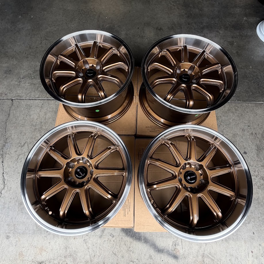 Used 18x8.5/18x9.5 Vors SP2 5x114.3 35 73.1 Bronze Machined Lip Wheels set-4 Used 18x8.5/18x9.5 Vors SP2 5x114.3 35 73.1 Bronze Machined Lip Wheels set-4