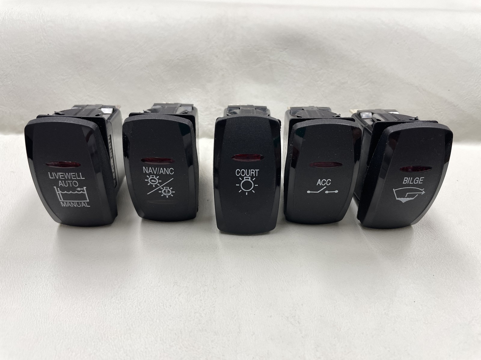 CARLING TECHNOLOGIES ILLUMINATED ROCKER SWITCH SET OF (5) MARINE BOAT