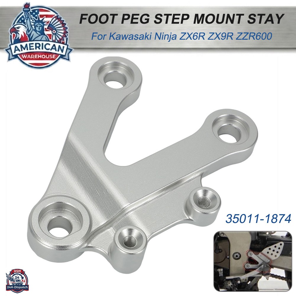 For Kawasaki Left Foot Peg Step Mount Stay Ninja ZX6R ZX9R ZX-6R ZX-9R ZZR600