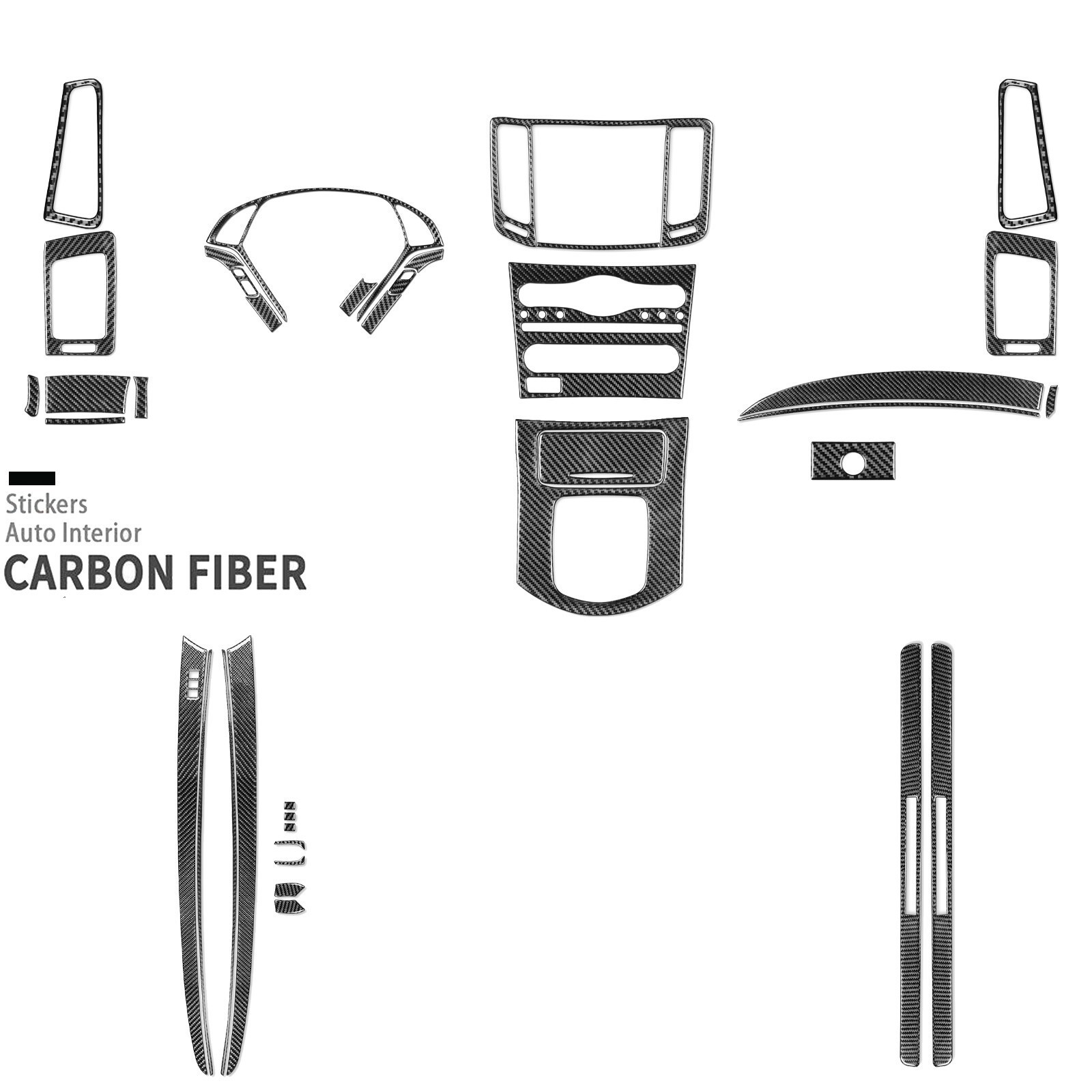 38Pcs Real Carbon Fiber Full Interior Trim Kits For Infiniti G37 Coupe 2007+ 38Pcs Real Carbon Fiber Full Interior Trim Kits For Infiniti G37 Coupe 2007+
