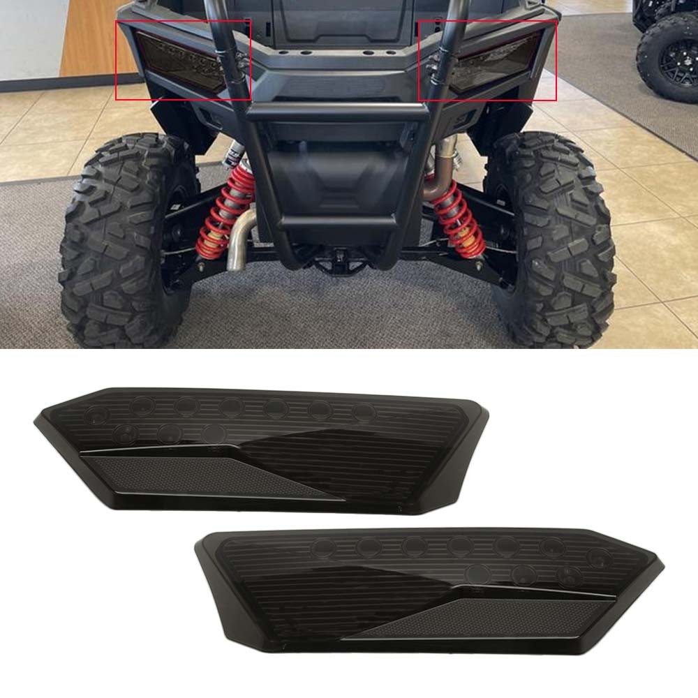 2PC 12V Rear LED Taillights Cover Rear Brake Tail Lamp Tirm For Polaris RZR 900