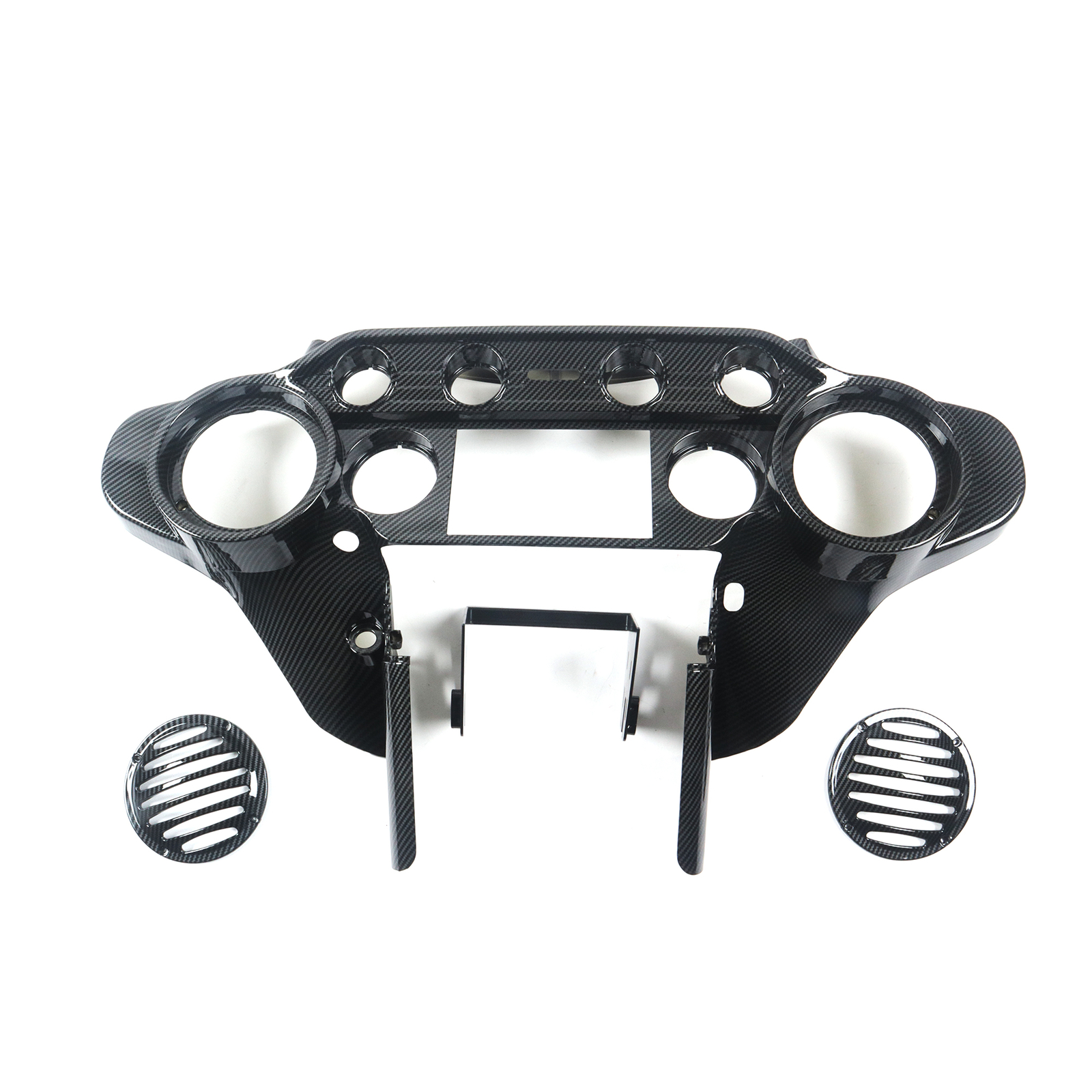 Carbon Effect Double DIN Inner Batwing Fairing Cover for Harley Touring 1998-13