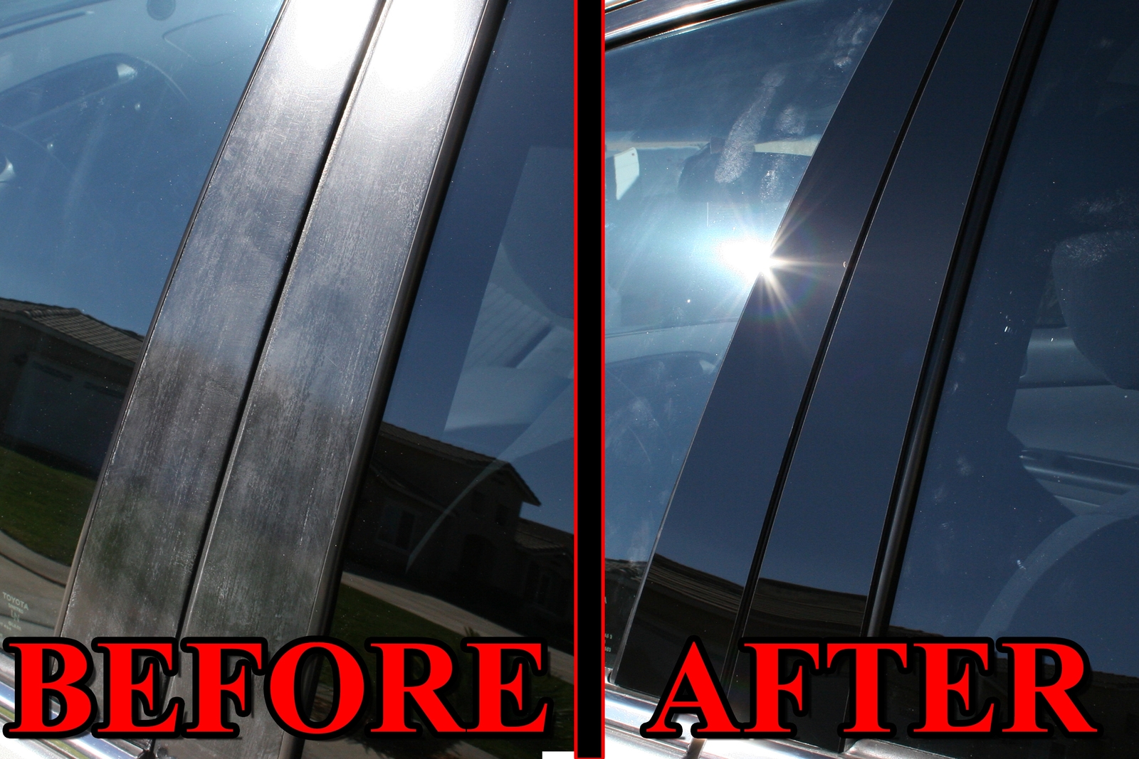 Black Pillar Posts for Mercedes M/ML-Class 06-11 W164 6pc Set Door Trim Cover