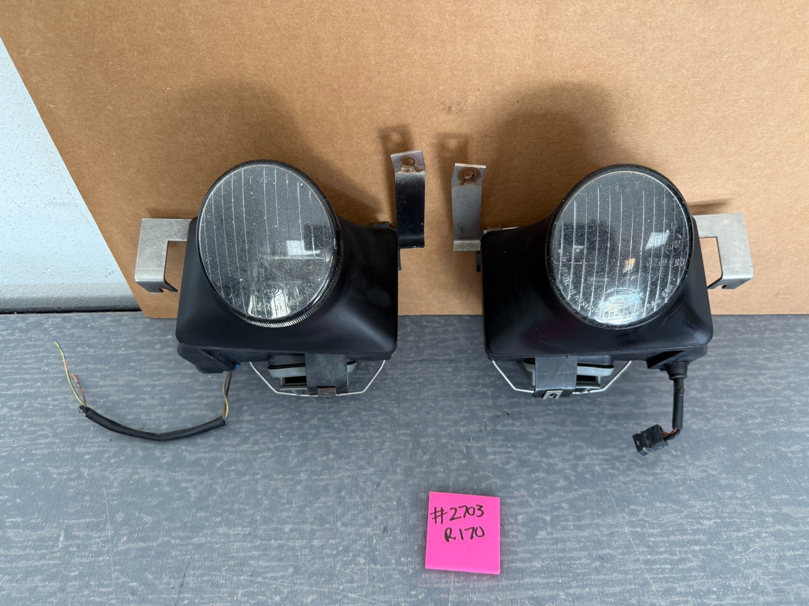 1999-2003 Mercedes R170 SLK230+ AMG OEM Left & Right Fog Lights + Brackets #2703 1999-2003 Mercedes R170 SLK230+ AMG OEM Left & Right Fog Lights + Brackets #2703