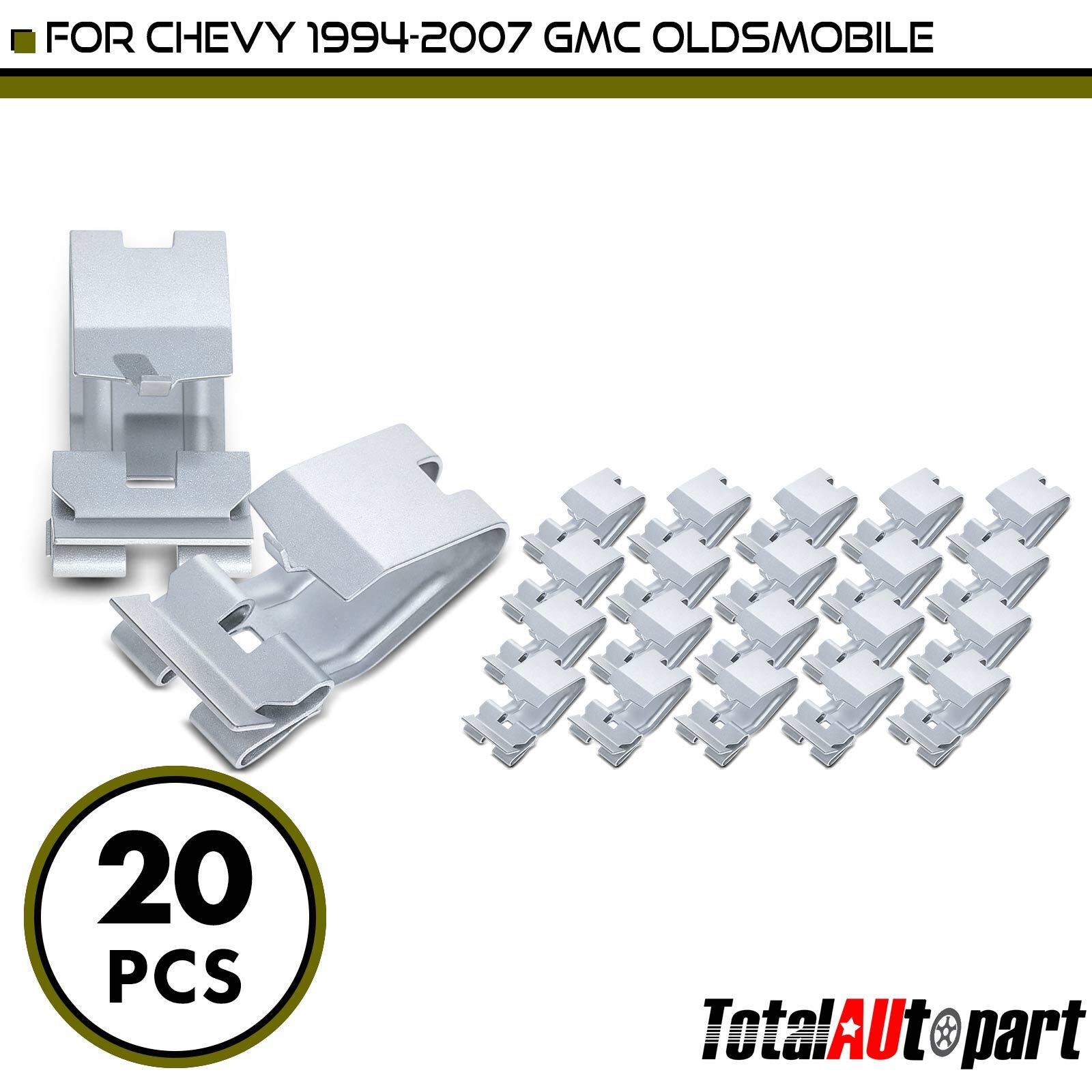 20Pcs Radiator Grille Retainer Clips for Chevrolet Silverado GMC Zinc Organic 20Pcs Radiator Grille Retainer Clips for Chevrolet Silverado GMC Zinc Organic