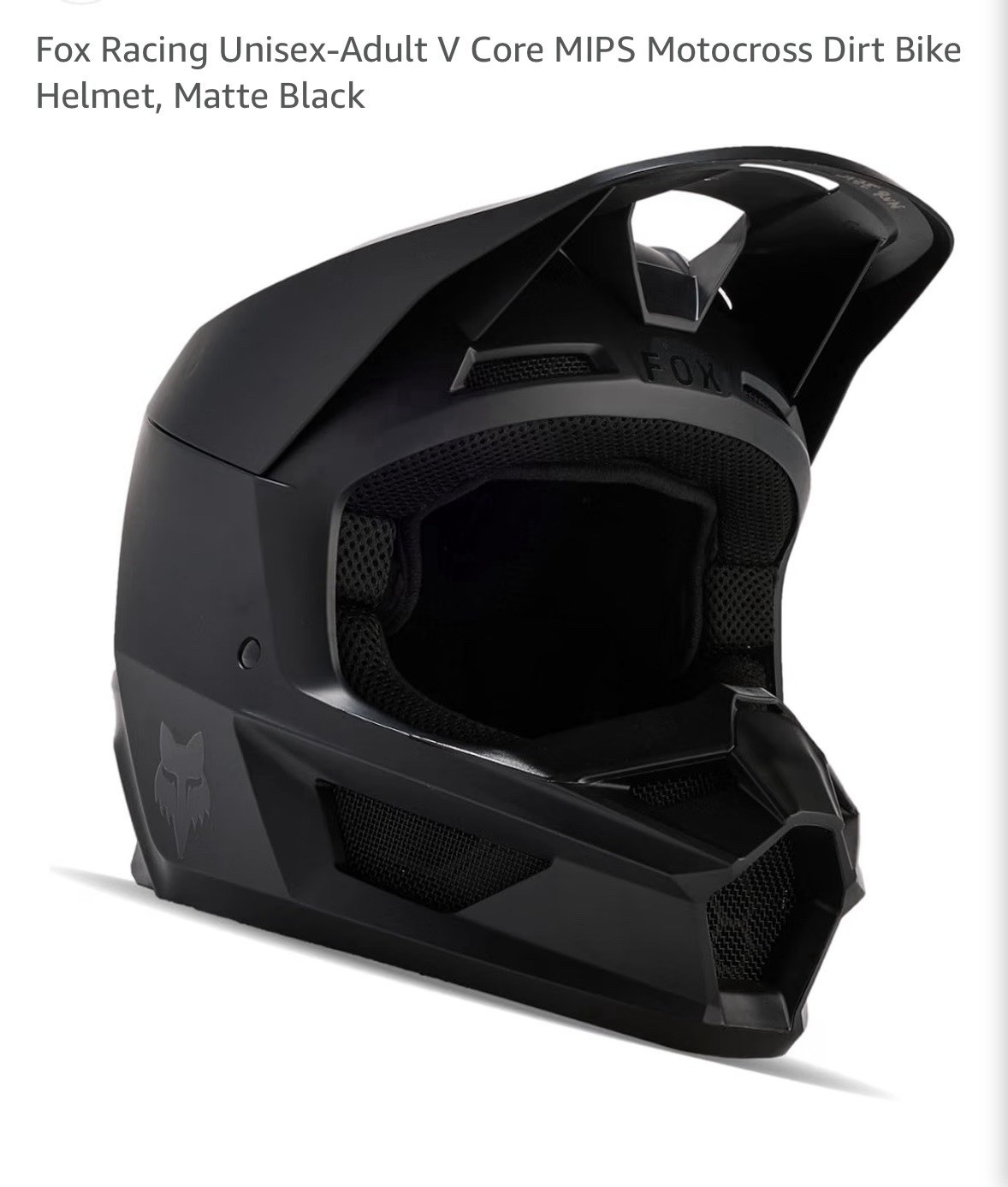 Fox Racing Motocross Dirt Bike Helmet Adult V Core Mips Unisex size Small Black Fox Racing Motocross Dirt Bike Helmet Adult V Core Mips Unisex size Small Black
