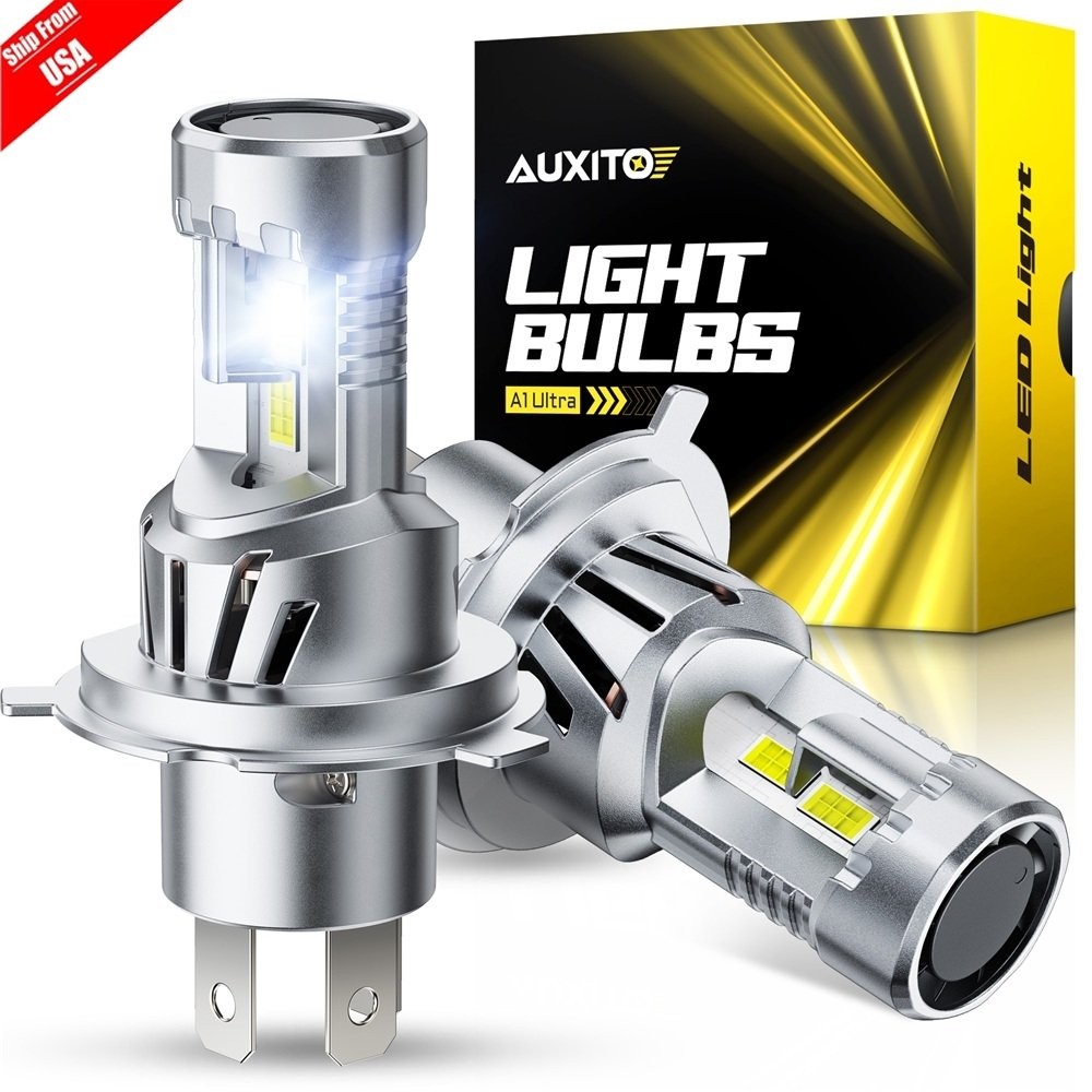 Pair H4 9003 HB2 White LED Headlight Bulbs 6500K High/Low Beam Headlamps CANbus
