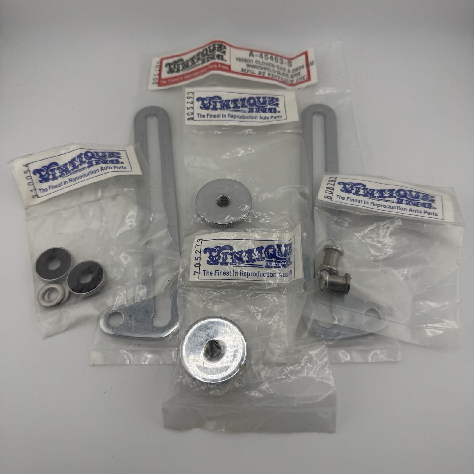 28-32 Ford Closed Car 28-34 P/U Truck Windshield Slide Arms, Nuts, Pivot Screws