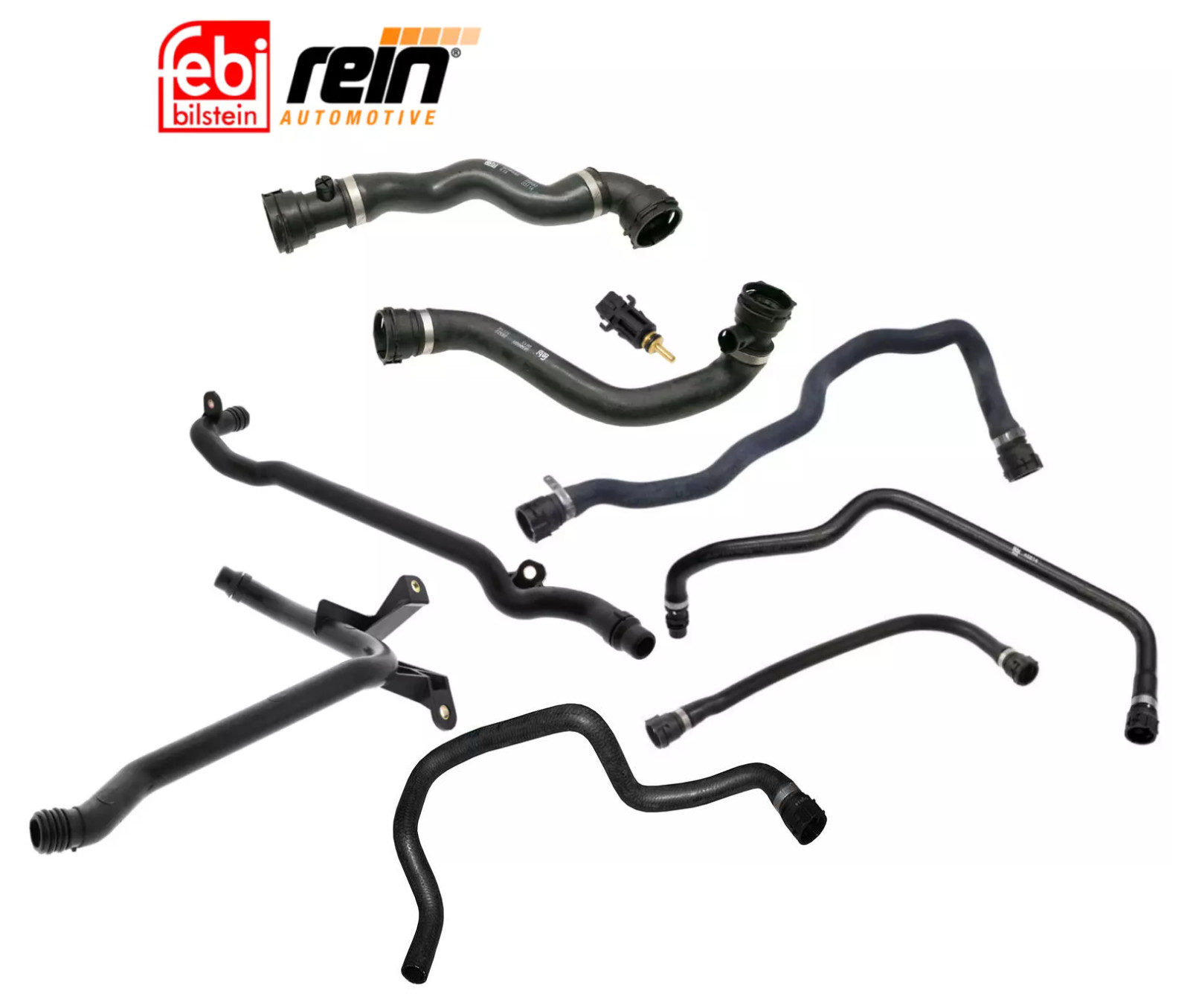Radiator Hose Water Hose Pipe Sensor Kit 9pcs OEM Quality for BMW E39