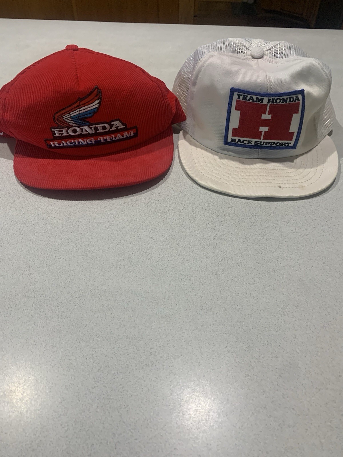 Two Vintage Honda Motorcycle Racing Caps from the eighties (never worn)