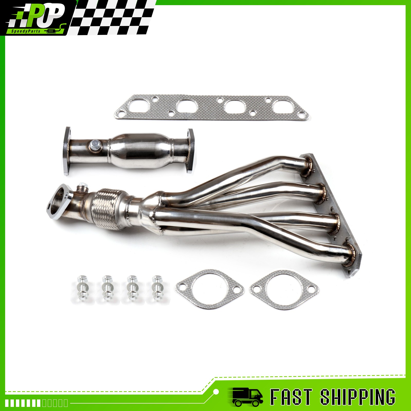 Stainless Race Manifold Header & Pipe Fits Mini Cooper 02-06 R53 1.6L Base & S