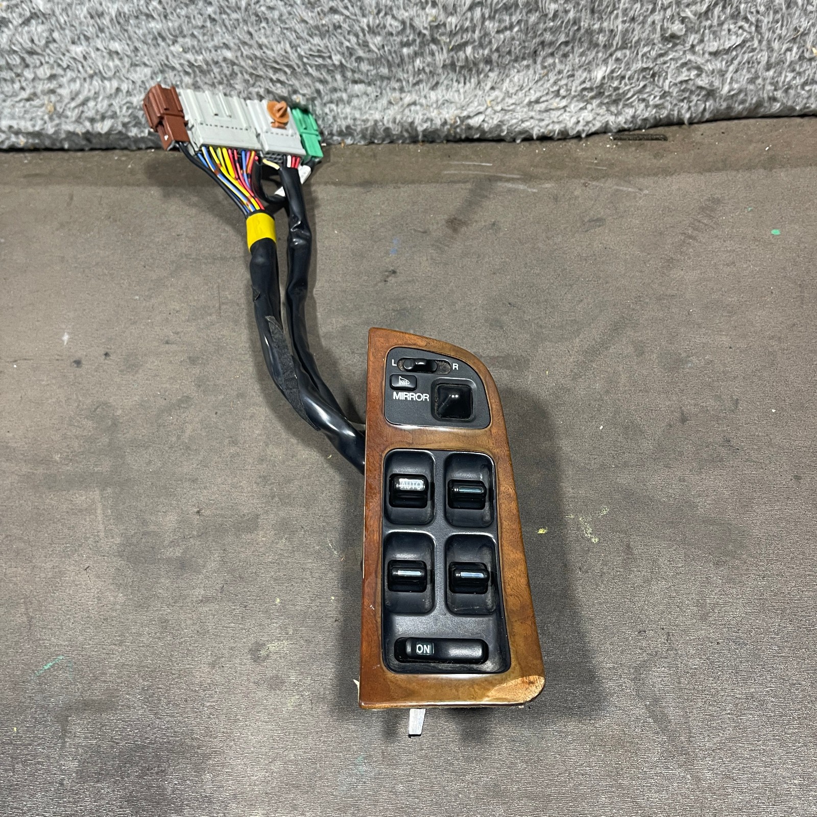 91 92 93 94 95 Acura Legend Driver Master Switch Window Mirror Left Woodgrain