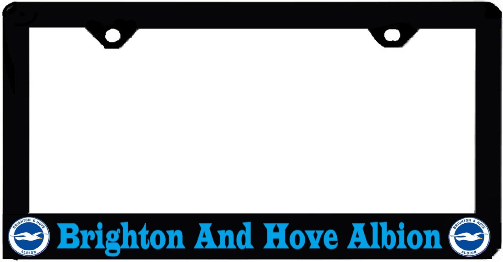 License Plate Frame Stainless Steel Vinyl Lettering FOR Brighton And Hove Albion
