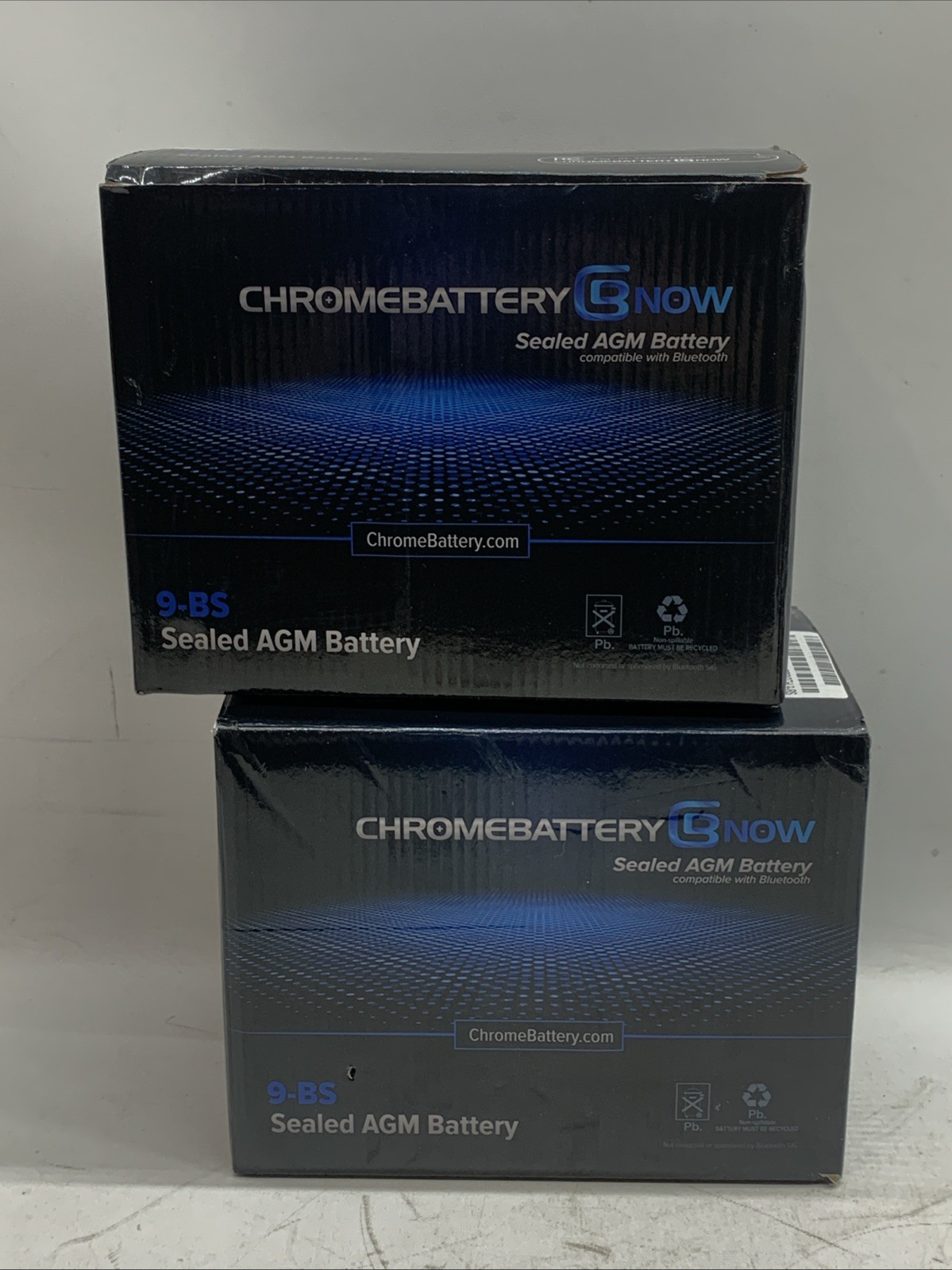 Chrome Battery Sealed AGM Battery 9-BS (BTN-M00005) 12V 8AH 96W 120CCA - 2 Pack