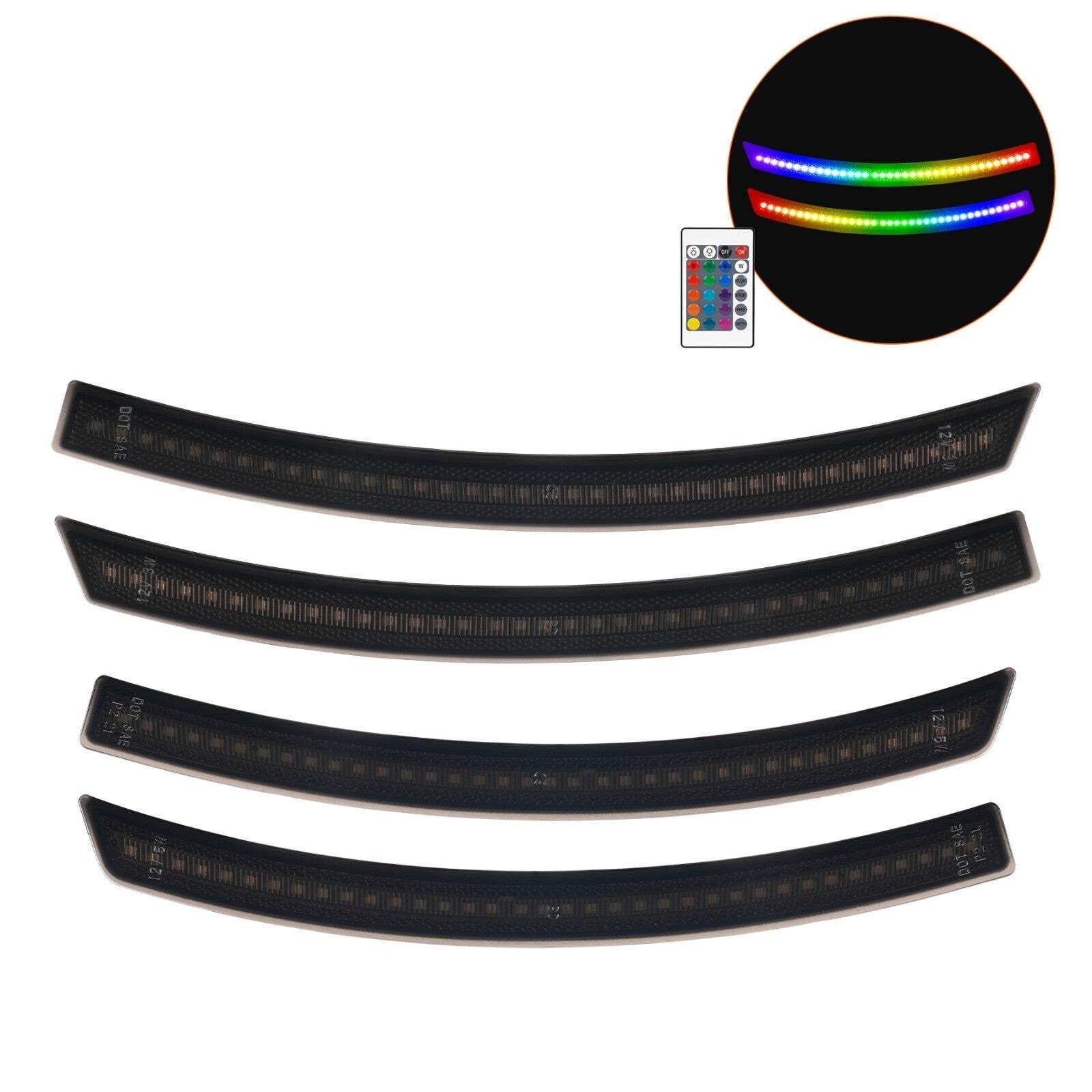 CORVETTE 14-19 FRONT/REAR RGB DYNAMIC LED SIDE MARKERS w/ REMOTE