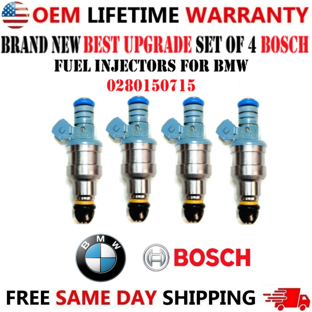 4 Units Brand NEW Best UPGRADE Fuel Injectors for 1995, 1996, 1997 BMW 850ci