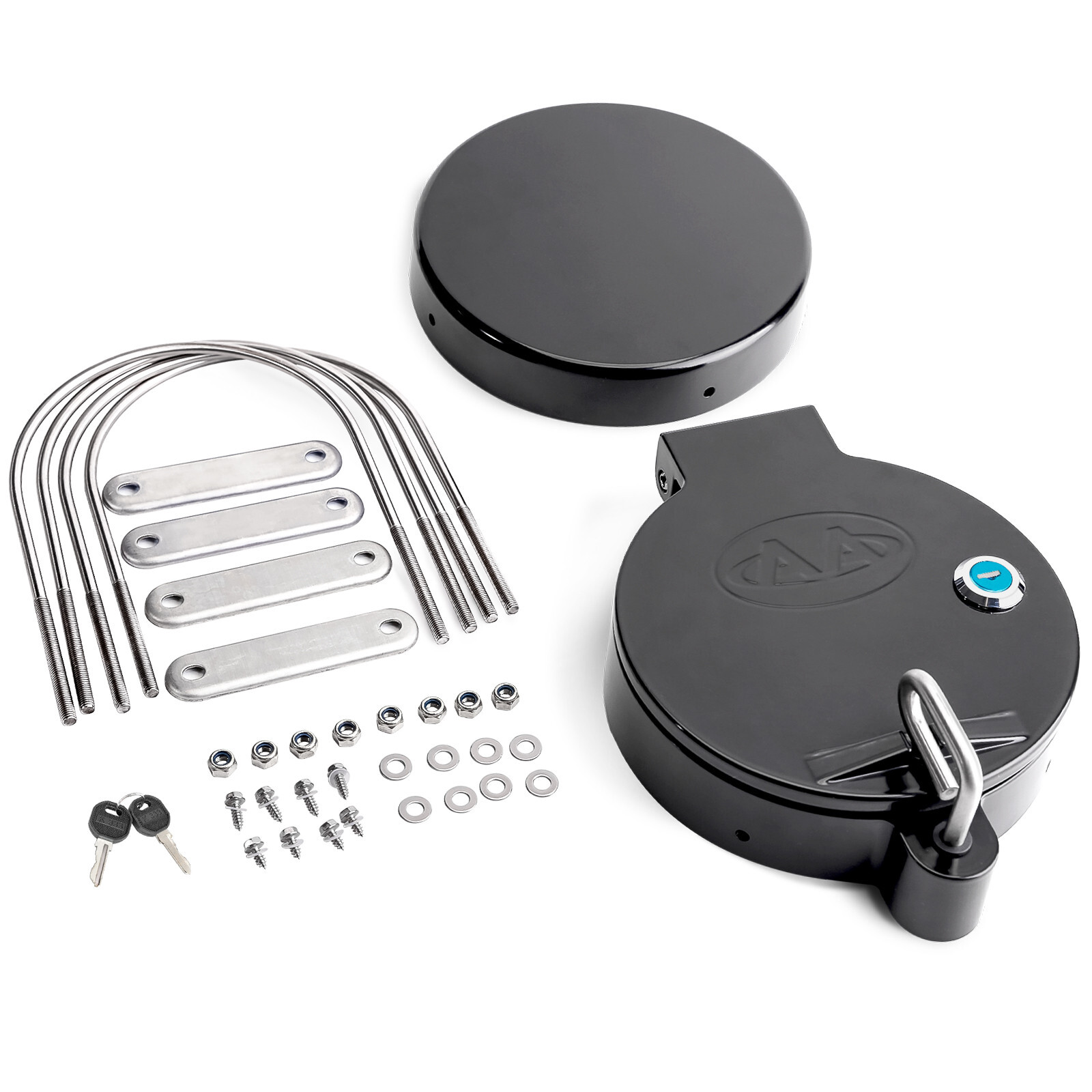 Universal 6\'\' PVC Pipe Conduit Carrier Kit, No drilling Required - Black