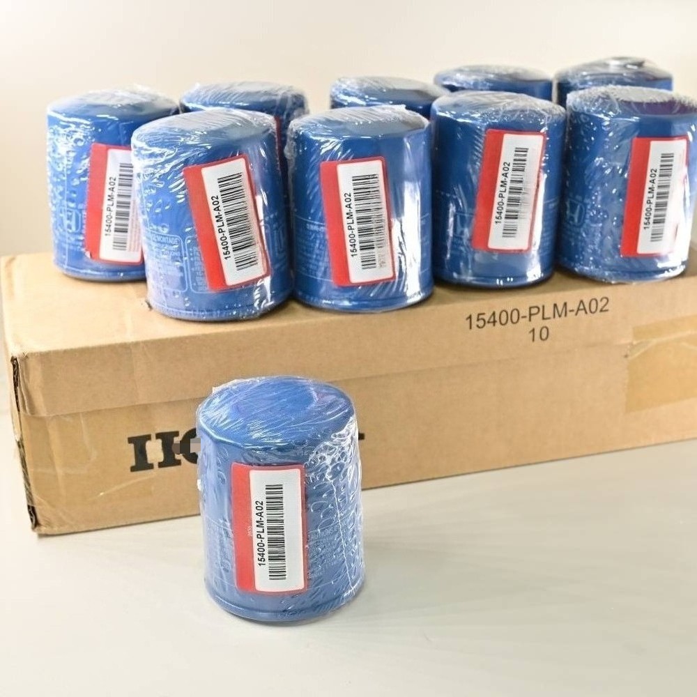 10 OEM for Honda Genuine Oil Filters With Drain Plug Washer 15400-PLM-A02 SEALED