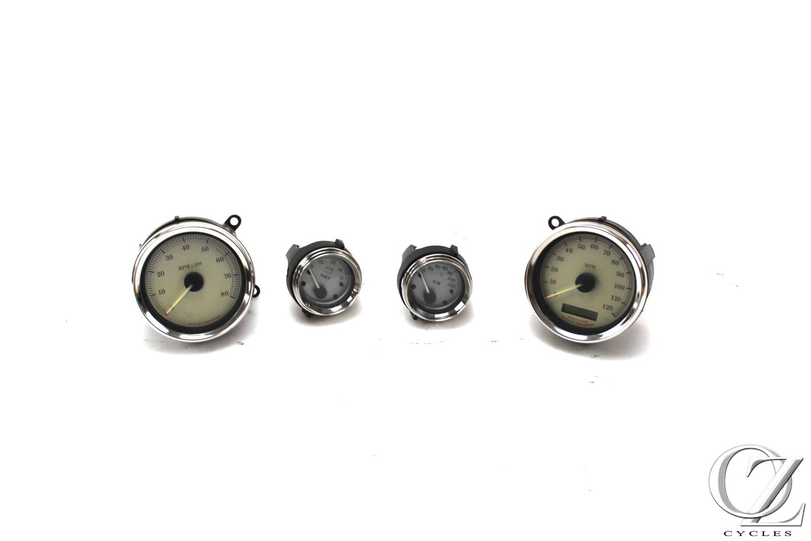 2005 05 Harley Road Glide FLTRI Silver Face Full Gauge set