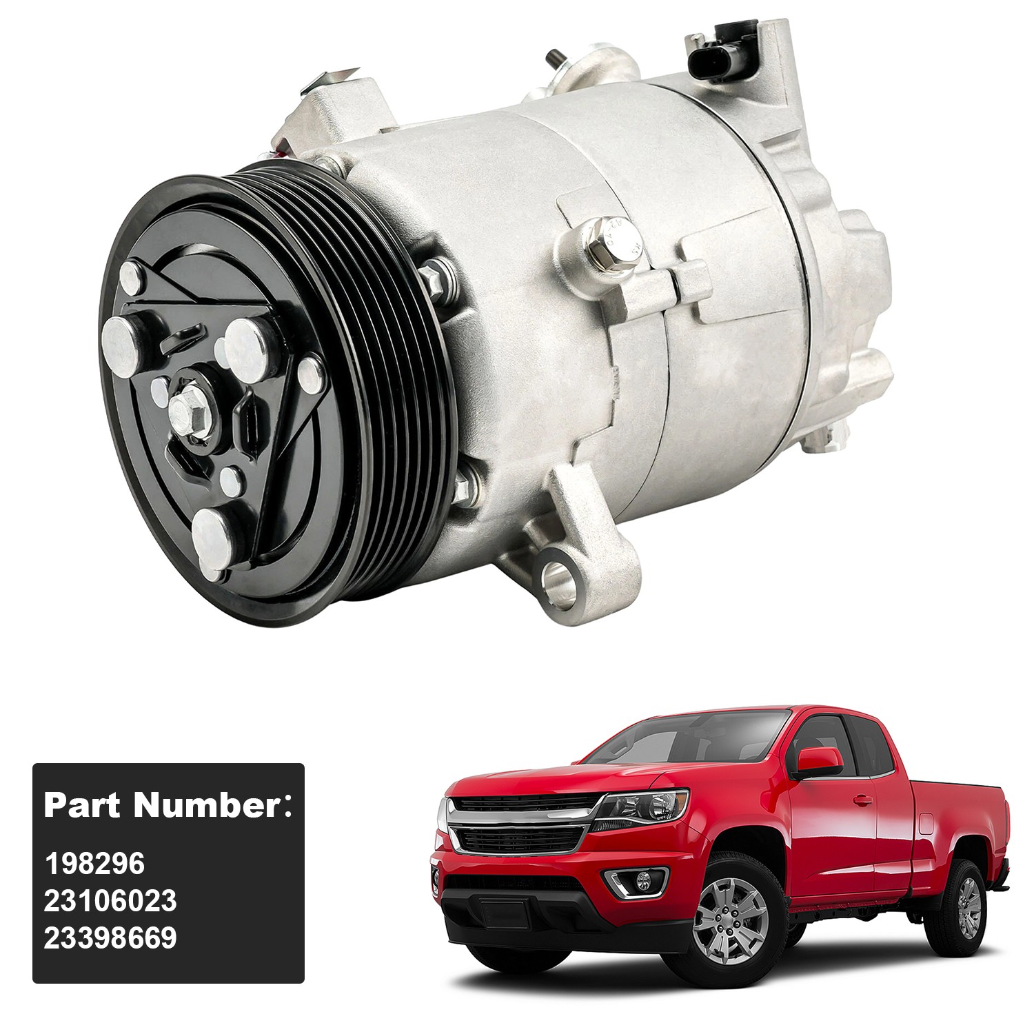 23398669 A/C Compressor&Clutch for Chevrolet Colorado GMC Canyon 2015-16 V6 3.6L