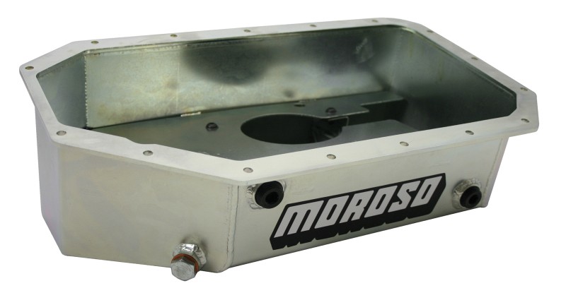 Moroso Road Race Baffled Extra Capacity 5.5in Steel Oil Pan For Honda K-Swap