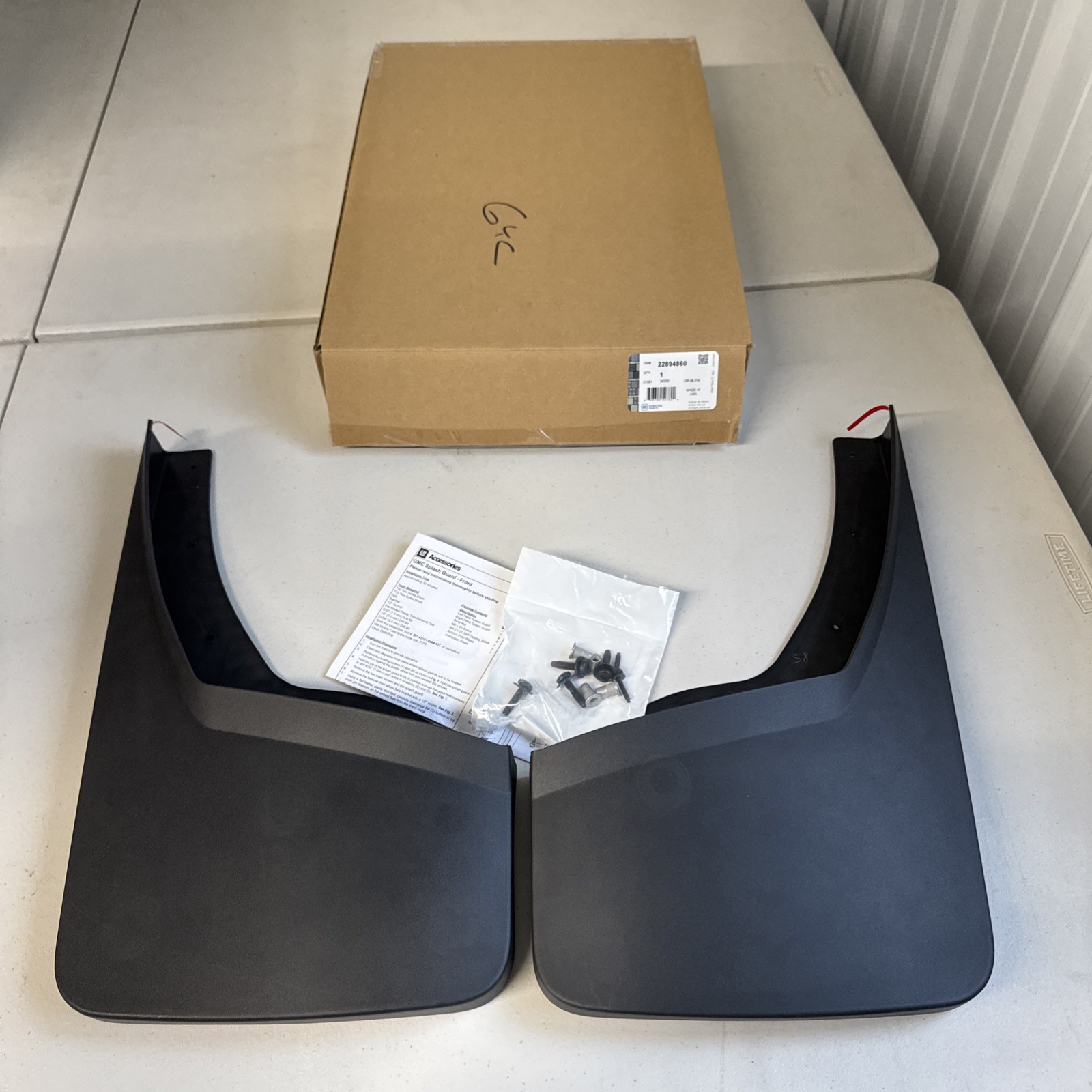 New OEM 2014-19 Chevrolet Silverado Sierra Front Mud Flaps Splash Guard 22894860