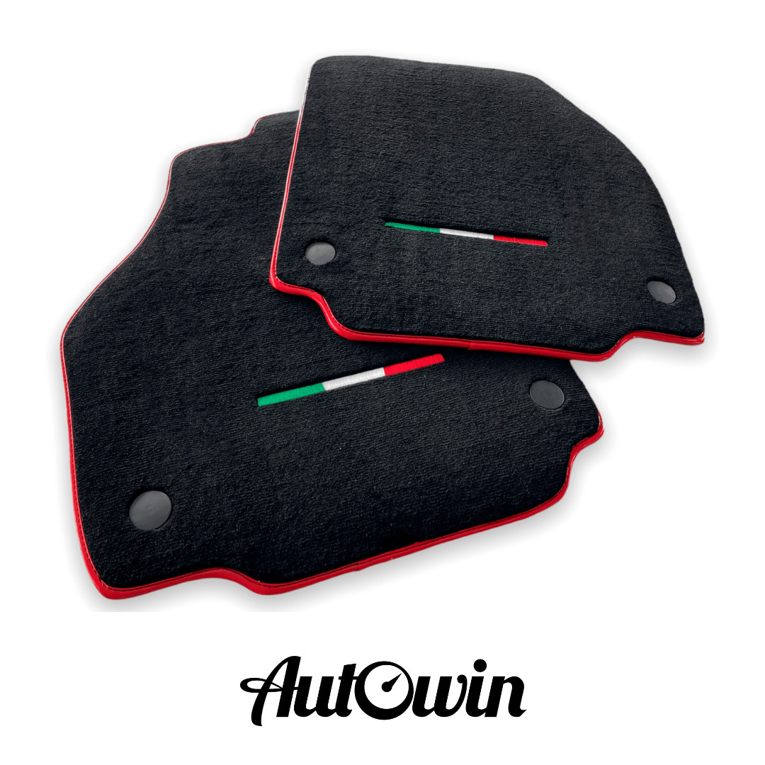 AutoWin Brand Black Floor Mats for Ferrari 488 Spider IT Edition
