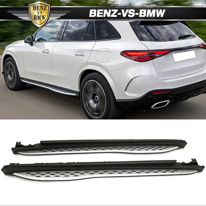 Fits 23-26 Benz X254 GLC-Class Running Boards OE Style Side Step Bars Aluminum