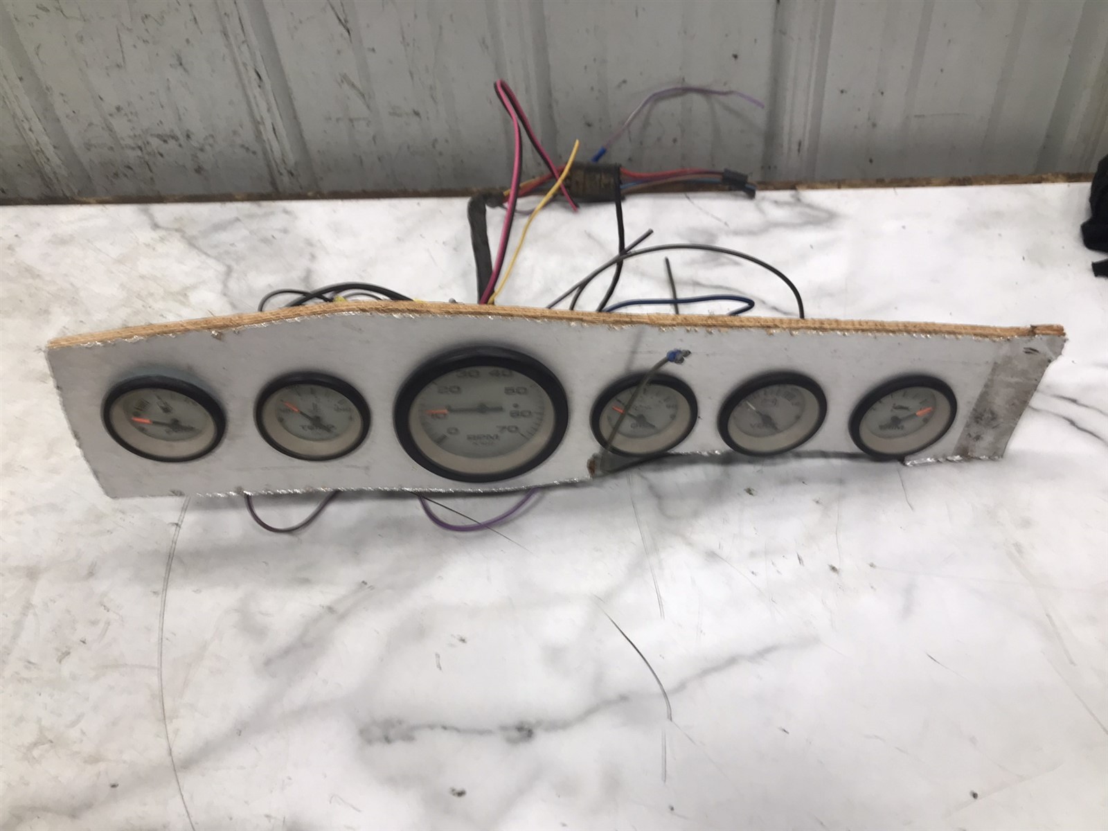 86 Sea Ray Boat dash panel gauges tachometer