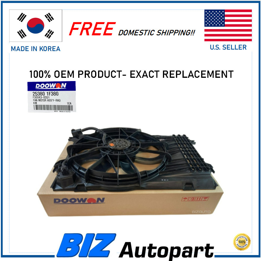 OEM  RADIATOR FAN MOTOR ASSEMBLY FOR 2005-2007 HYUNDAI TUCSON # 25380-1F380