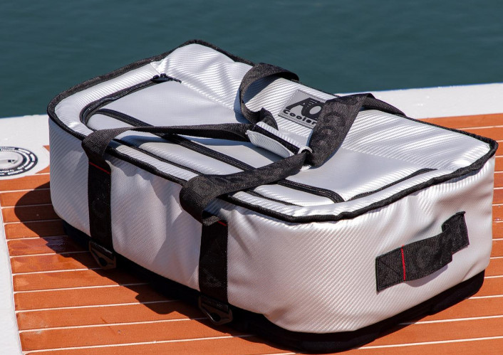 AO COOLERS - 38 Pack Carbon Stow N Go Silver | AOCRSNGSL