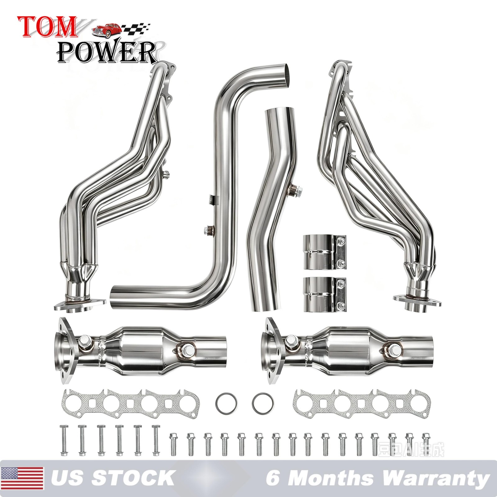 Stainless Long Tube Headers For 1999-2004 Ford Pickup Truck  F150 5.4L V8 8-2-1