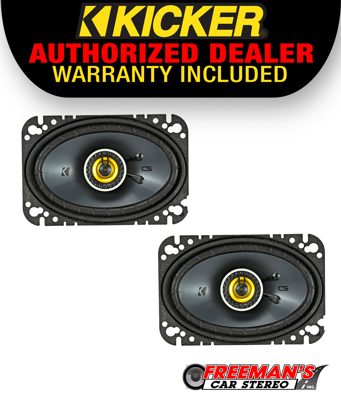 Kicker 46CSC464 CS-Series 4x6-inch Coaxial Speakers