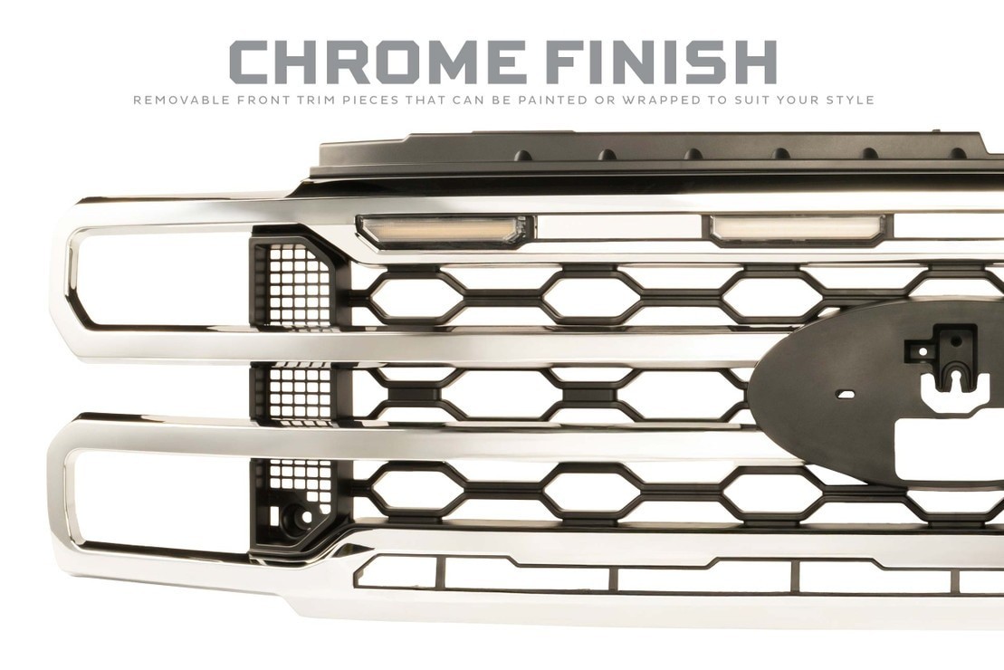 Morimoto 23-27 Fits Ford F-250 F-350 F-450 Super Duty XBG Chrome LED DRL Grille