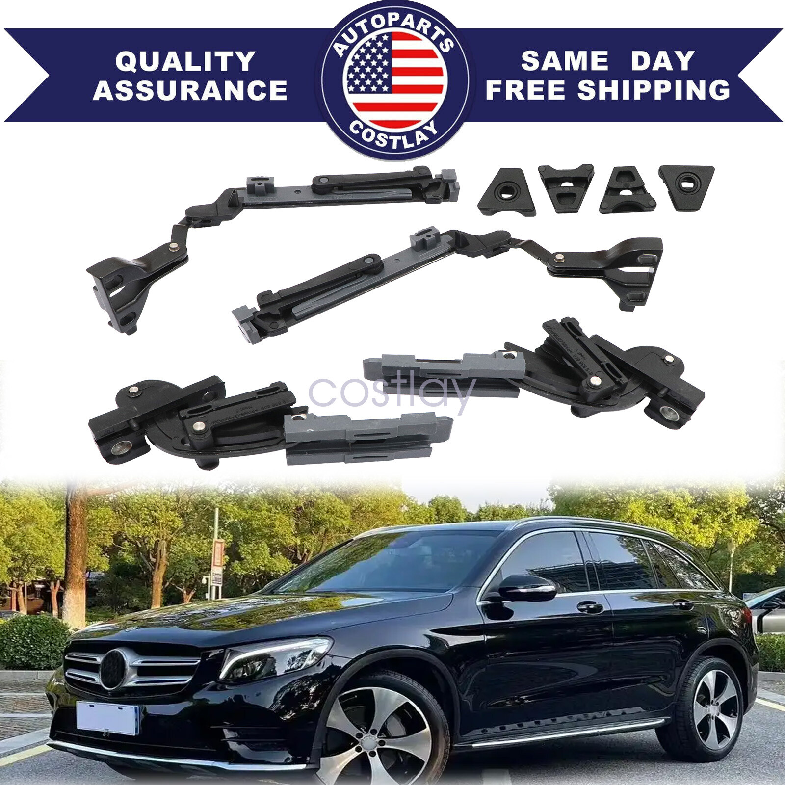 New Panoramic Sunroof Front+Rear Repair Kit For Mercedes C Class W205 C205 S205
