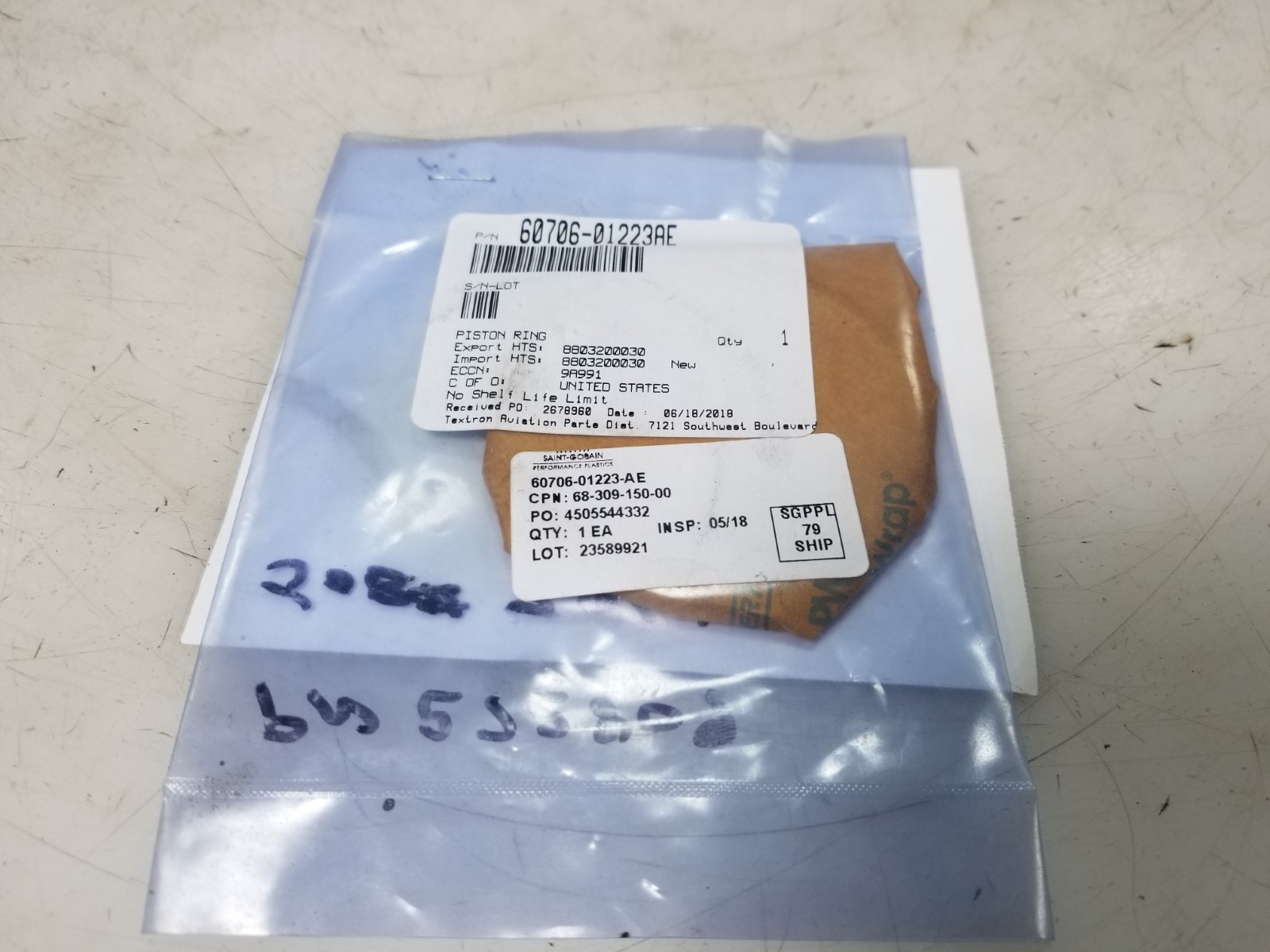 Textron Aviation Piston Ring 60706-0223AE