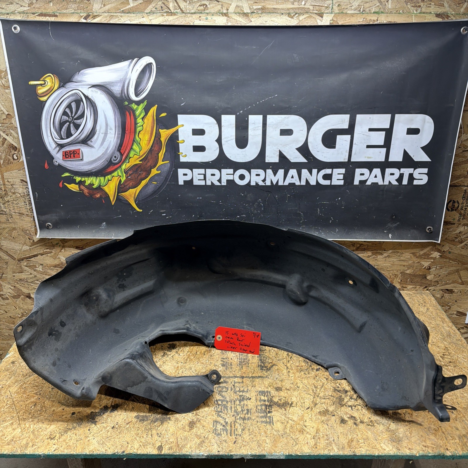2015 - 2021 Subaru Wrx Sti OEM Right Rear Quarter Panel Splash Sheild Liner