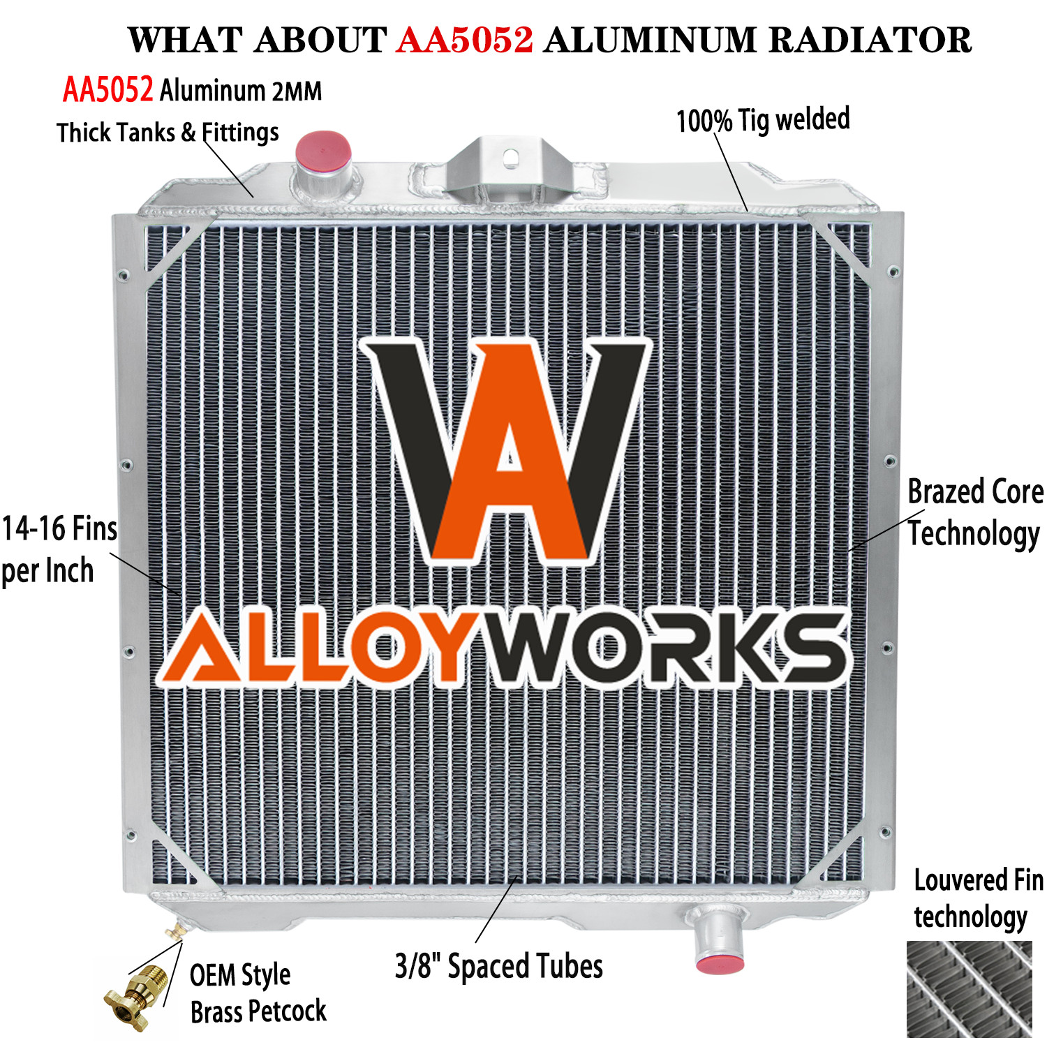 3 Row Aluminum Radiator Fit 1992-2006 AM General Hummer H1 5.7L/6.2L/6.5L V8