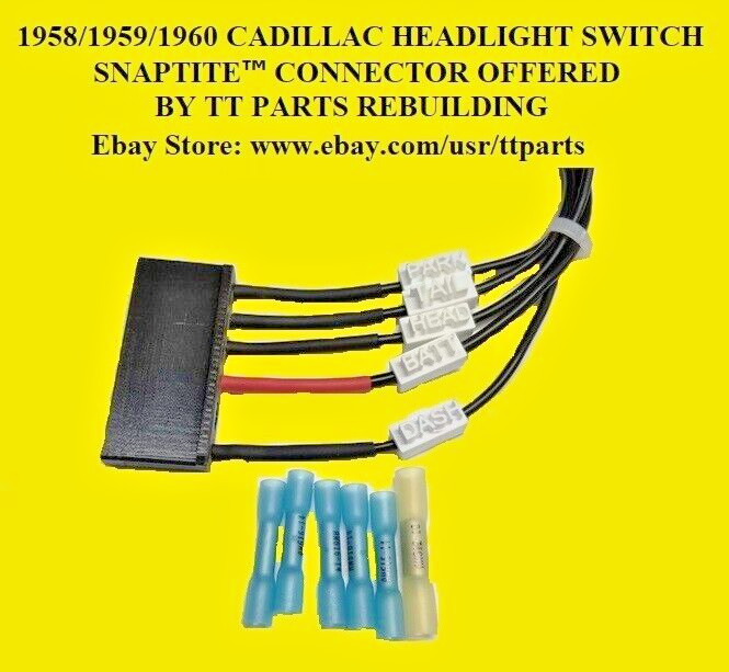 1958/1959/1960 CADILLAC HEADLIGHT SWITCH WIRE CONNECTOR 