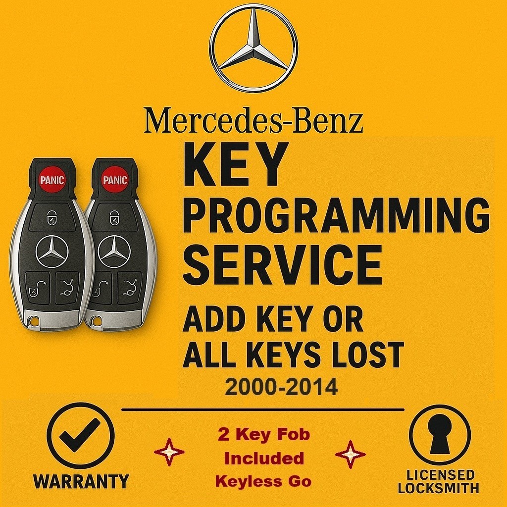 Mercedes-Benz Keyless Go Two Keys Programming Service 2x Key Fob Included