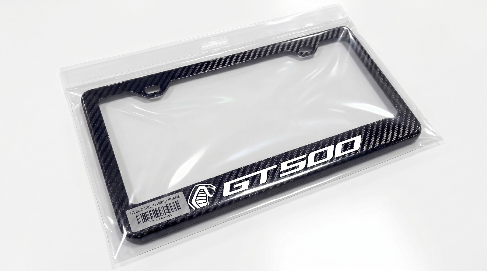 Shelby GT500 Mustang Premium 100% Carbon Fiber License Plate Frame 